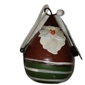 Metal Santa Claus Christmas Tree Ornament Saint Nick Happy Holidays Decorations